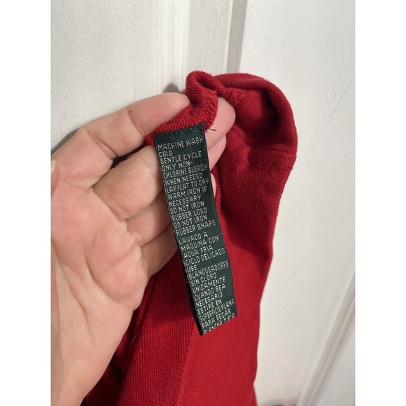 Ralph Lauren Jeans Co. Red cotton hoodie zip up jacket size Petite Medium - Picture 8 of 11